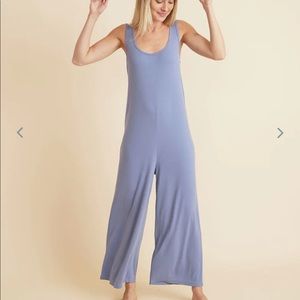 Marine Layer Luxe Rib Jumpsuit in Blue Ice, Small